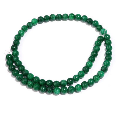 Mărgele din piatră de jad verde naturală, piatră prețioasă rotundă, mărgele libere pentru realizarea de bijuterii, bricolaj, colier, material lucrat manual 4/6/8/10/12m