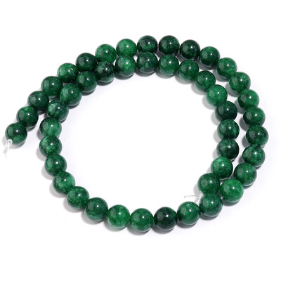 Mărgele din piatră de jad verde naturală, piatră prețioasă rotundă, mărgele libere pentru realizarea de bijuterii, bricolaj, colier, material lucrat manual 4/6/8/10/12m