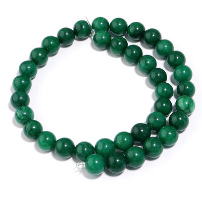 Mărgele din piatră de jad verde naturală, piatră prețioasă rotundă, mărgele libere pentru realizarea de bijuterii, bricolaj, colier, material lucrat manual 4/6/8/10/12m