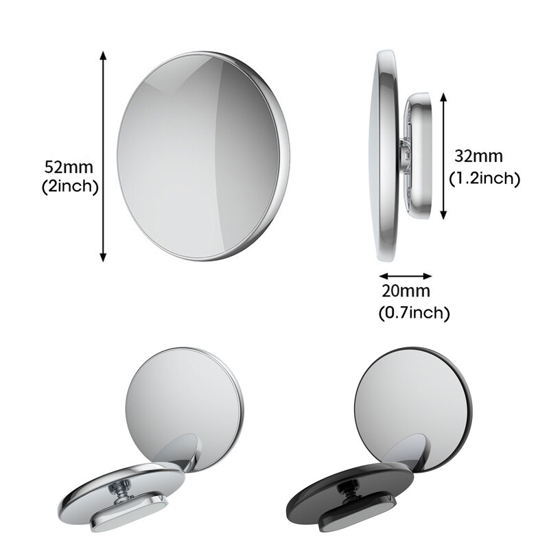 Okvir retrovizora automobila 360 ​​mali okrugli retrovizor za podešavanje mrtvog kuta automobila Ogledalo za vožnju unatrag točka širokokutno ogledalo reflektor