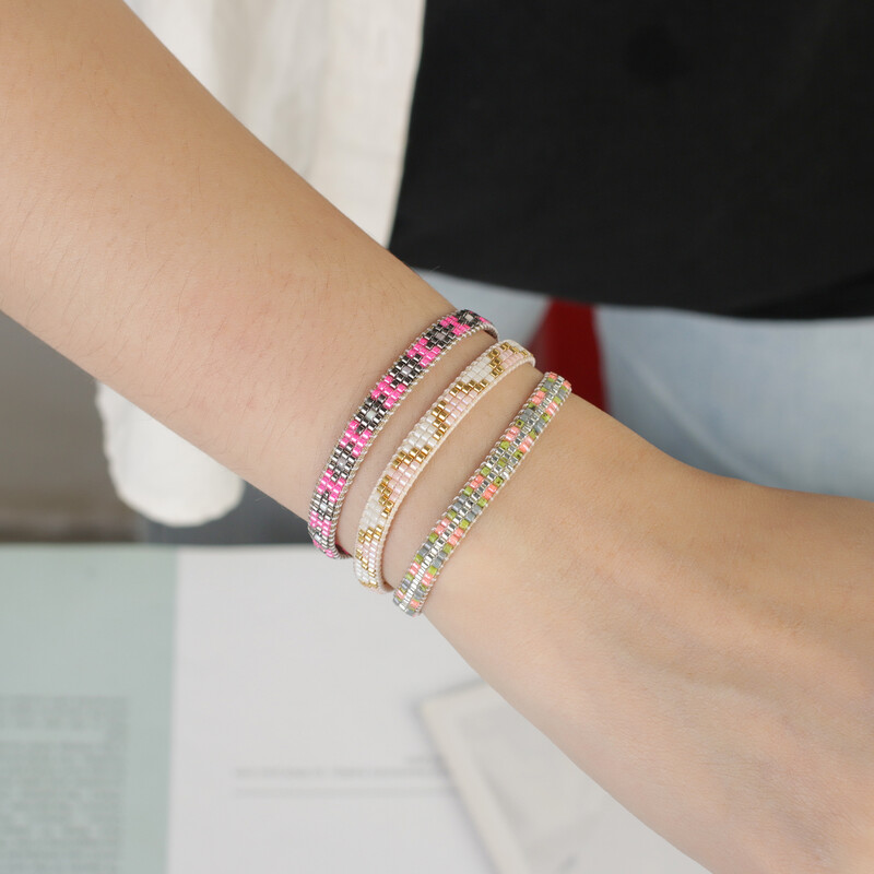 KELITCH Classic Miyuki fāzēm rokassprādzes ar rokām darinātas konfekšu krāsas rokassprādzes sievietēm Boho rokassprādzes sievietēm vīriešiem