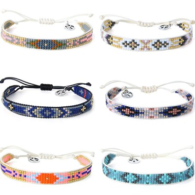 KELITCH Πολύχρωμο βραχιόλι Miyuki Beads Βραχιόλια Γυναικεία αλυσίδα Δώρο Ζευγάρι Βραχιόλι Μόδα Κοσμήματα Χειροποίητα Αξεσουάρ Χονδρική
