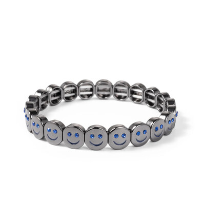 BEUTIFOR lydinio laimingo veido apyrankė moterims, krištoliniai karoliukai, lašinamas aliejus, aukso spalvos apyrankė 2024 m. madingi papuošalai