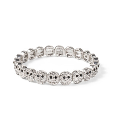 BEUTIFOR lydinio laimingo veido apyrankė moterims, krištoliniai karoliukai, lašinamas aliejus, aukso spalvos apyrankė 2024 m. madingi papuošalai