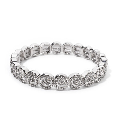 BEUTIFOR lydinio laimingo veido apyrankė moterims, krištoliniai karoliukai, lašinamas aliejus, aukso spalvos apyrankė 2024 m. madingi papuošalai