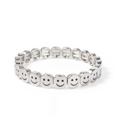 BEUTIFOR lydinio laimingo veido apyrankė moterims, krištoliniai karoliukai, lašinamas aliejus, aukso spalvos apyrankė 2024 m. madingi papuošalai