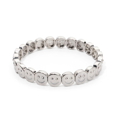 BEUTIFOR lydinio laimingo veido apyrankė moterims, krištoliniai karoliukai, lašinamas aliejus, aukso spalvos apyrankė 2024 m. madingi papuošalai