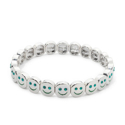 BEUTIFOR lydinio laimingo veido apyrankė moterims, krištoliniai karoliukai, lašinamas aliejus, aukso spalvos apyrankė 2024 m. madingi papuošalai