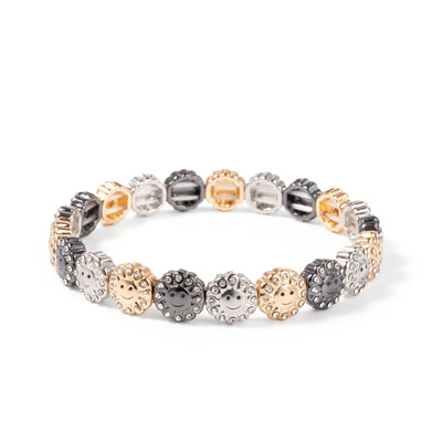 BEUTIFOR lydinio laimingo veido apyrankė moterims, krištoliniai karoliukai, lašinamas aliejus, aukso spalvos apyrankė 2024 m. madingi papuošalai