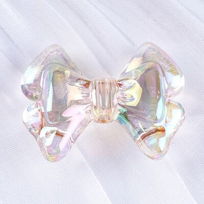 22x28mm UV priehľadné motýlie mašle akrylové korálky na výrobu šperkov vyšívanie DIY náramok náhrdelník retiazka na telefón príslušenstvo