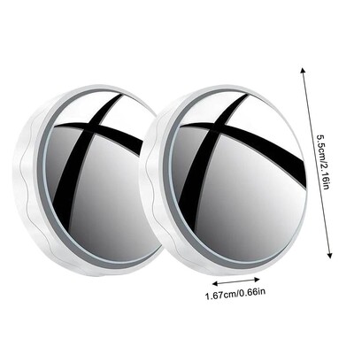 2kom okruglog okvira Konveksno slijepo zrcalo 2kom vakuumsko malo okruglo zrcalo 360 stupnjeva širokokutno zrcalo za automobile