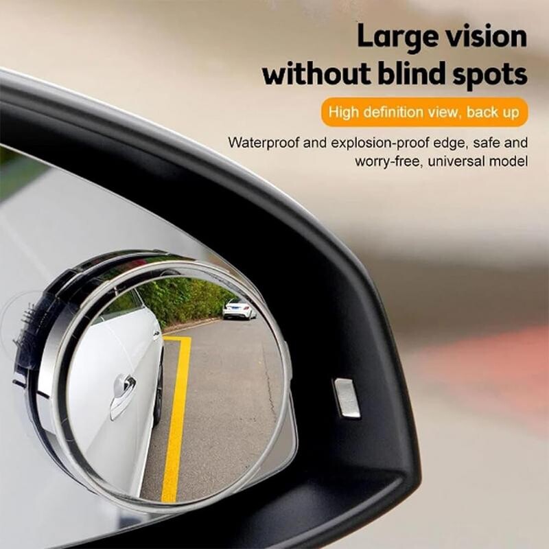 2kom okruglog okvira Konveksno slijepo zrcalo 2kom vakuumsko malo okruglo zrcalo 360 stupnjeva širokokutno zrcalo za automobile