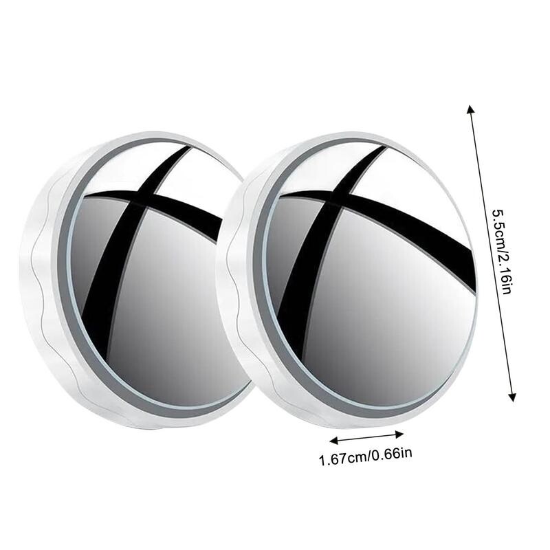 2kom okruglog okvira Konveksno slijepo zrcalo 2kom vakuumsko malo okruglo zrcalo 360 stupnjeva širokokutno zrcalo za automobile