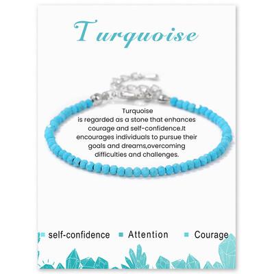 Βραχιόλι με φυσική πέτρα 3 χιλιοστών Βραχιόλια με αλυσίδα Amethysts Quartzs για γυναίκες Θεραπευτικό βραχιόλι Ρέικι με Δώρα κοσμημάτων με κάρτα