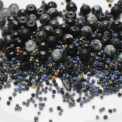 45 g Mješovite veličine šarene češke staklene perle labave okrugle razmaknice perle DIY narukvice privjesci ogrlice perle za izradu nakita