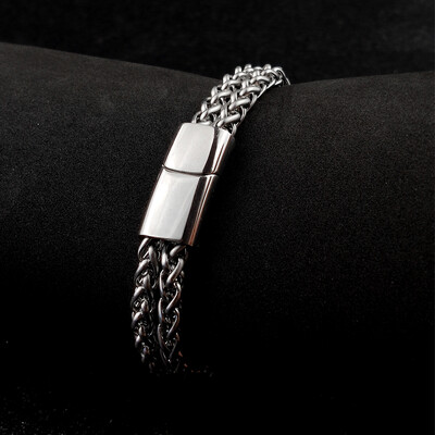 MingAo naujas pritaikytas vardo žavesio čakra vyrams Natūralaus akmens karoliukų apyrankės, padengtos auksine grandinėle, moteriška magnetinė kubietiška apyrankė