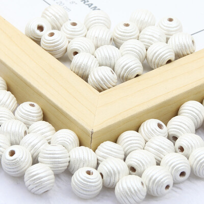 12 színű csíkos természetes fa gyöngyök gömb laza távtartó kerek gyöngyök ékszerkészítéshez barkácsolás nyaklánc karkötő kiegészítők 12/18mm