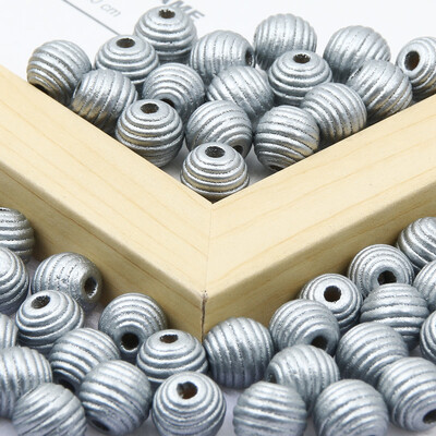 12 színű csíkos természetes fa gyöngyök gömb laza távtartó kerek gyöngyök ékszerkészítéshez barkácsolás nyaklánc karkötő kiegészítők 12/18mm