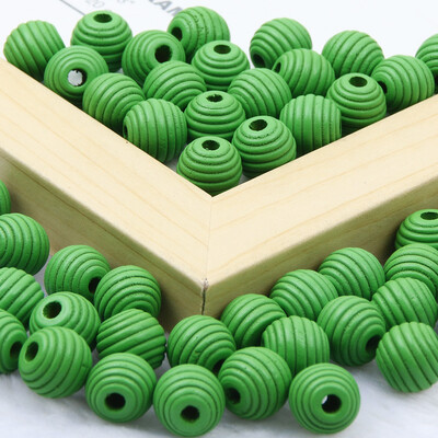 12 színű csíkos természetes fa gyöngyök gömb laza távtartó kerek gyöngyök ékszerkészítéshez barkácsolás nyaklánc karkötő kiegészítők 12/18mm