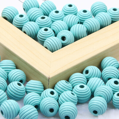 12 színű csíkos természetes fa gyöngyök gömb laza távtartó kerek gyöngyök ékszerkészítéshez barkácsolás nyaklánc karkötő kiegészítők 12/18mm