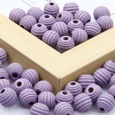12 színű csíkos természetes fa gyöngyök gömb laza távtartó kerek gyöngyök ékszerkészítéshez barkácsolás nyaklánc karkötő kiegészítők 12/18mm