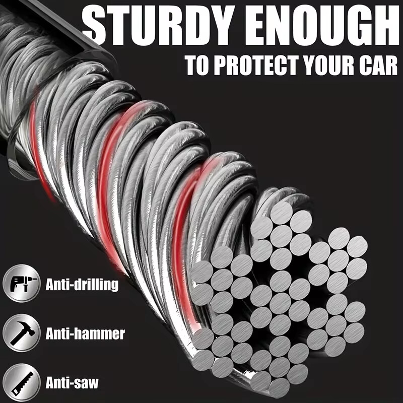 Dispozitiv antifurt universal pentru blocarea volanului mașinii, blocarea cataramei centurii de siguranță, blocarea cablului de oțel, blocarea cablului de oțel, blocarea mașinii