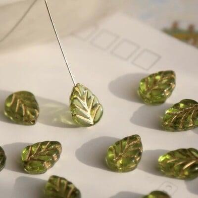 Mărgele de sticlă cehă Mărgele de cafea Mărgele libere Accesorii lucrate manual DIY