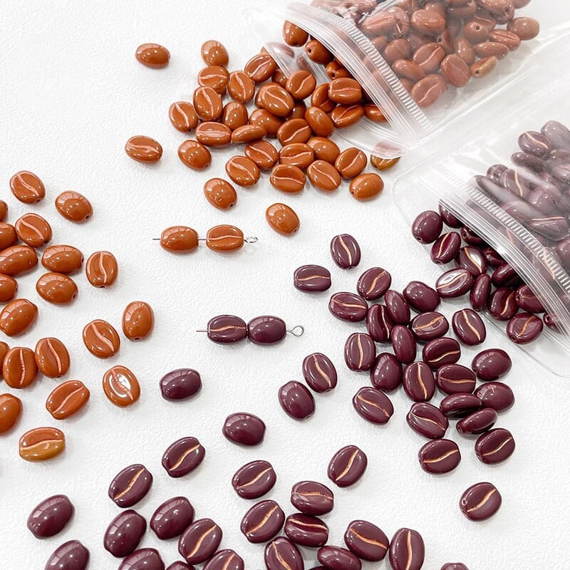 Mărgele de sticlă cehă Mărgele de cafea Mărgele libere Accesorii lucrate manual DIY