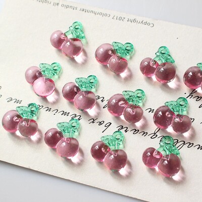 6 DB Mini Átlátszó Piros Rózsaszín Alma Eper Akril Bűbáj barkácsolás Fülbevaló Anyag Kiegészítők Ékszerkészítési Kellékek