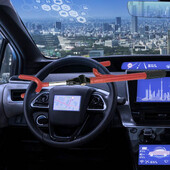 Teleszkópos kormányzár U-alakú, állítható hosszúságú, nagy teherbírású biztonsági autózár, lopásgátló biztonsági zár