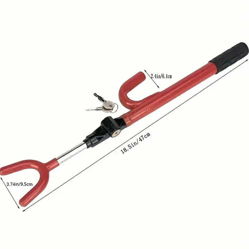 Teleszkópos kormányzár U-alakú, állítható hosszúságú, nagy teherbírású biztonsági autózár, lopásgátló biztonsági zár