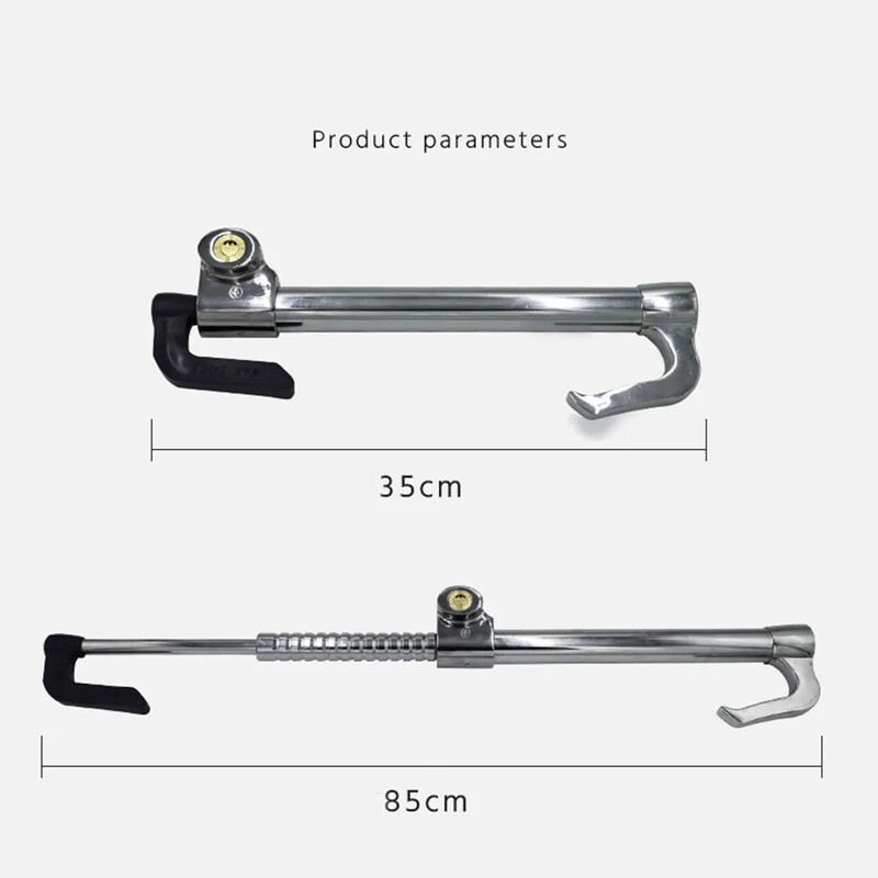 Automobilio vairo užraktas Apsaugos nuo vagystės automobilinis prietaisas universalus, reguliuojamo ilgio gnybtas, dvigubas kabliukas, ištraukiamas vairo užraktas su
