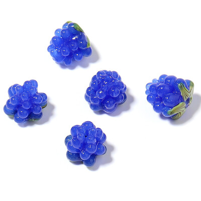 Malinové korálky Lampwork 2 ks/sada ovocných sklenených korálok na prívesky, prívesok, náhrdelník, náramok, výroba svojpomocne, doprava zdarma