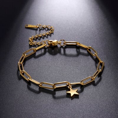 „Amaxer“ nerūdijančio plieno apyrankė moterims Vyro „Pentagram“ sąvaržėlės grandinėlė „Pulseira“ vestuvių metinių papuošalai motinos dovana