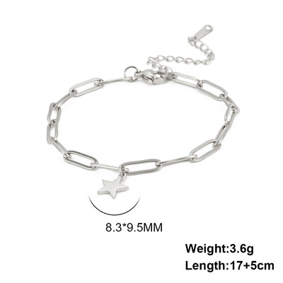 „Amaxer“ nerūdijančio plieno apyrankė moterims Vyro „Pentagram“ sąvaržėlės grandinėlė „Pulseira“ vestuvių metinių papuošalai motinos dovana