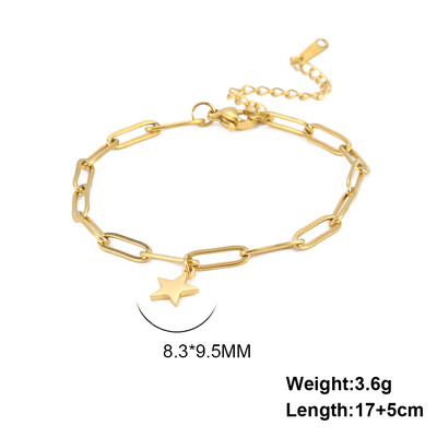 „Amaxer“ nerūdijančio plieno apyrankė moterims Vyro „Pentagram“ sąvaržėlės grandinėlė „Pulseira“ vestuvių metinių papuošalai motinos dovana