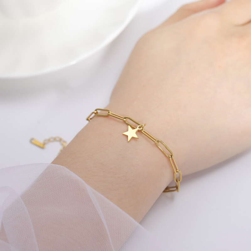 „Amaxer“ nerūdijančio plieno apyrankė moterims Vyro „Pentagram“ sąvaržėlės grandinėlė „Pulseira“ vestuvių metinių papuošalai motinos dovana