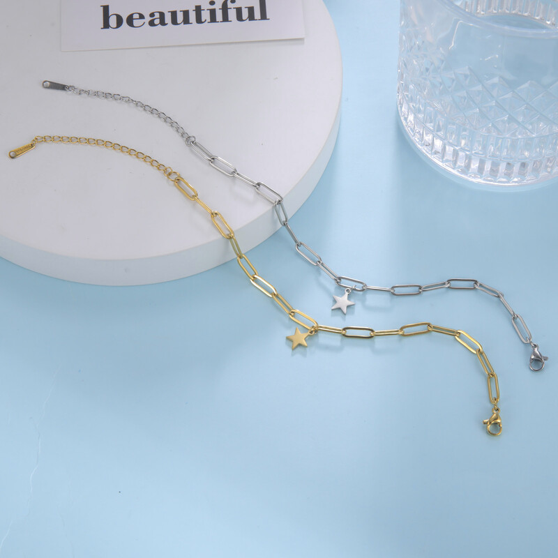 „Amaxer“ nerūdijančio plieno apyrankė moterims Vyro „Pentagram“ sąvaržėlės grandinėlė „Pulseira“ vestuvių metinių papuošalai motinos dovana