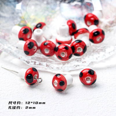 Mărgele ceramice din seria Roșu Foc Accesorii pentru bijuterii cu margele libere