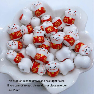 Mărgele ceramice din seria Roșu Foc Accesorii pentru bijuterii cu margele libere