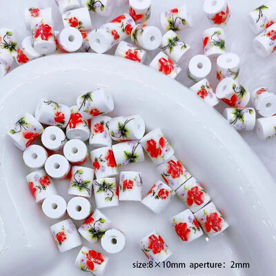 Mărgele ceramice din seria Roșu Foc Accesorii pentru bijuterii cu margele libere