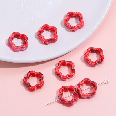 Mărgele ceramice din seria Roșu Foc Accesorii pentru bijuterii cu margele libere