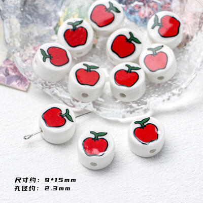 Mărgele ceramice din seria Roșu Foc Accesorii pentru bijuterii cu margele libere