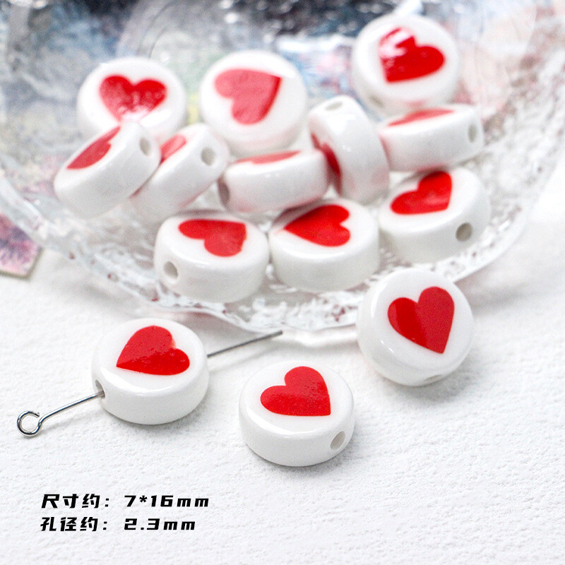 Mărgele ceramice din seria Roșu Foc Accesorii pentru bijuterii cu margele libere