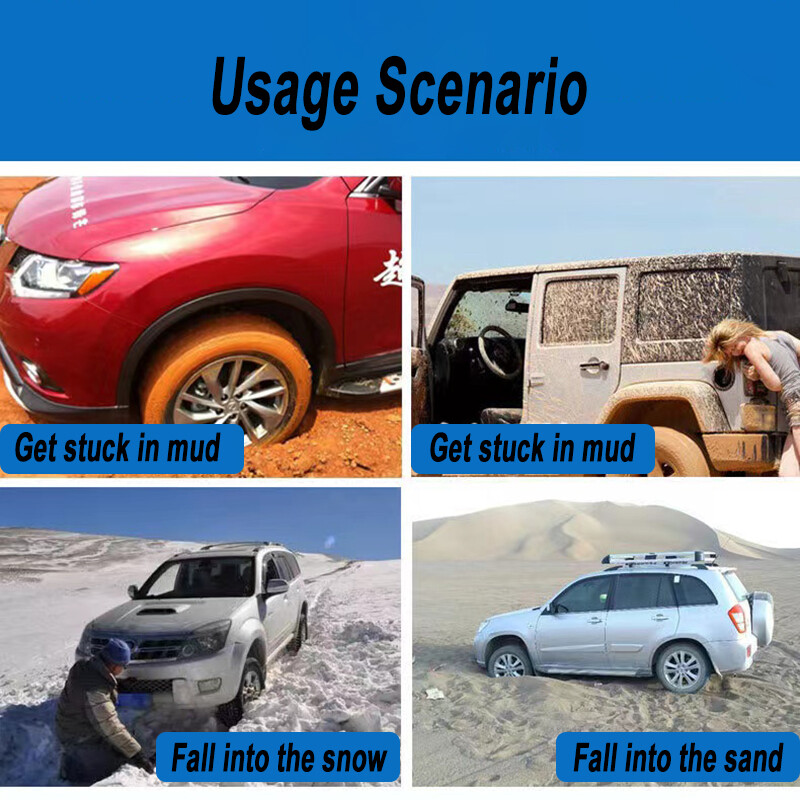 2 tk kaasaskantav kokkupandav auto põgenemismatt libisemiskindel padi, mis sobib iga ilmaga veojõumatt rehvide haardevõimega, ideaalne lumejäämuda jaoks