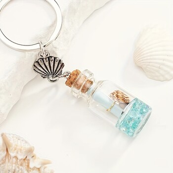 6 τμχ Drift Glass Bottle Charms Κρεμαστά μπιμπερό ευχών για κοσμήματα κατασκευής DIY χειροποίητα κολιέ σκουλαρίκια Αξεσουάρ μπρελόκ