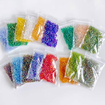 2mm 3mm 4mm Glass Seed Loose Beads Small Charms Χάντρες DIY Craft βραχιόλι για προμήθειες κατασκευής κοσμημάτων Αξεσουάρ κολιέ