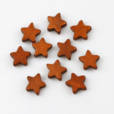 15 mm-es ötágú csillag vegyes színes természetes fa gyöngyök laza távtartó gyöngyök ékszerkészítéshez barkácsolás karkötő nyaklánc kellékek