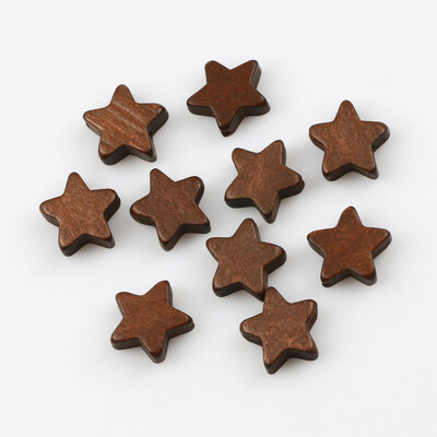 15 mm-es ötágú csillag vegyes színes természetes fa gyöngyök laza távtartó gyöngyök ékszerkészítéshez barkácsolás karkötő nyaklánc kellékek