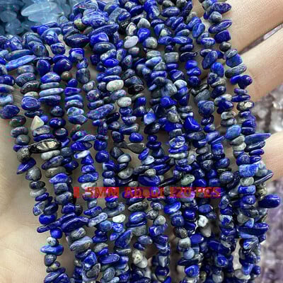 Természetes Lapis Lazuli kerek cső csiszolt laza távtartó kőgyöngyök ékszerkészítéshez barkácsolás kézzel készített karkötők nyaklánc kiegészítők